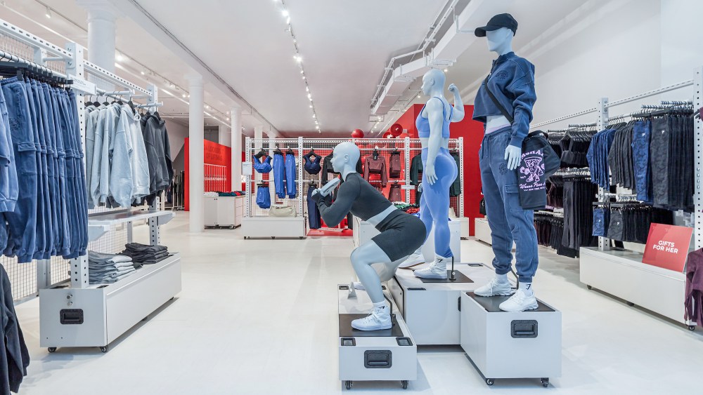 Inside the Gymshark pop-up in SoHo.