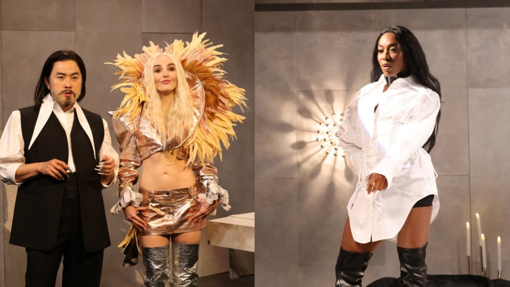 Bowen Yang, Chloe Fineman and Ego Nwodim on Saturday Night Live, friendsgiving snl