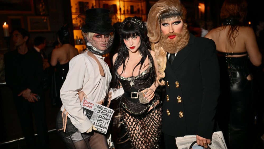 From left to right, Bimini Bon Boulash, Dilara Findikoglu and Jodie Harsh at the party.