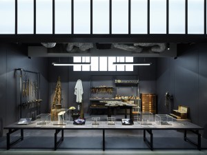 Inside the "Christofle, une brillante histoire" exhibition at the Musée des Arts Décoratifs.