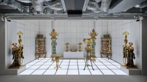 Inside the "Christofle, une brillante histoire" exhibition at the Musée des Arts Décoratifs.
