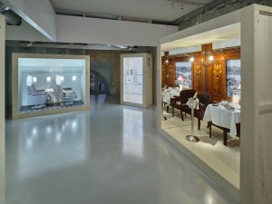 Inside the "Christofle, une brillante histoire" exhibition at the Musée des Arts Décoratifs.