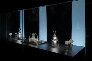 Inside the "Christofle, une brillante histoire" exhibition at the Musée des Arts Décoratifs.
