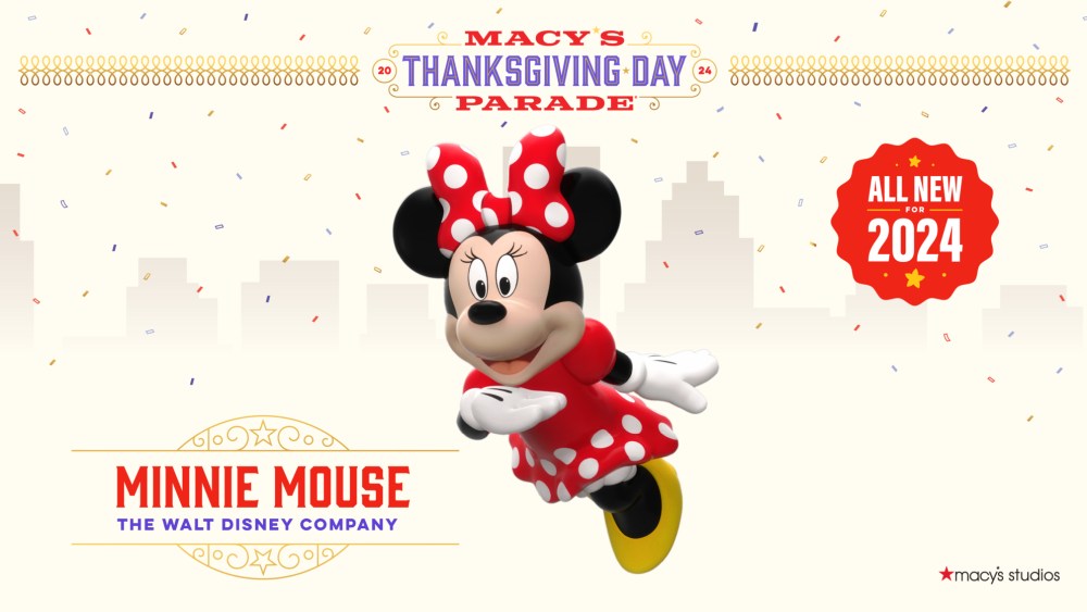 Minnie Mouse in an ad for the Macy's Thanksgiving Day Parade.