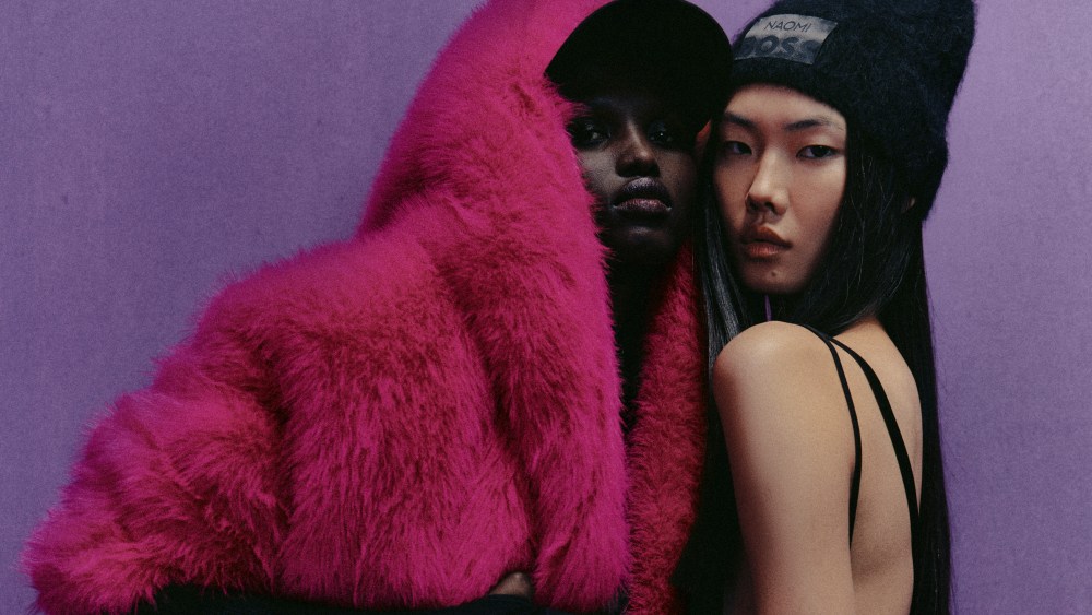 Looks from a Boss Fall/Winter 2024 capsule collection, co-designed by Naomi Campbell.