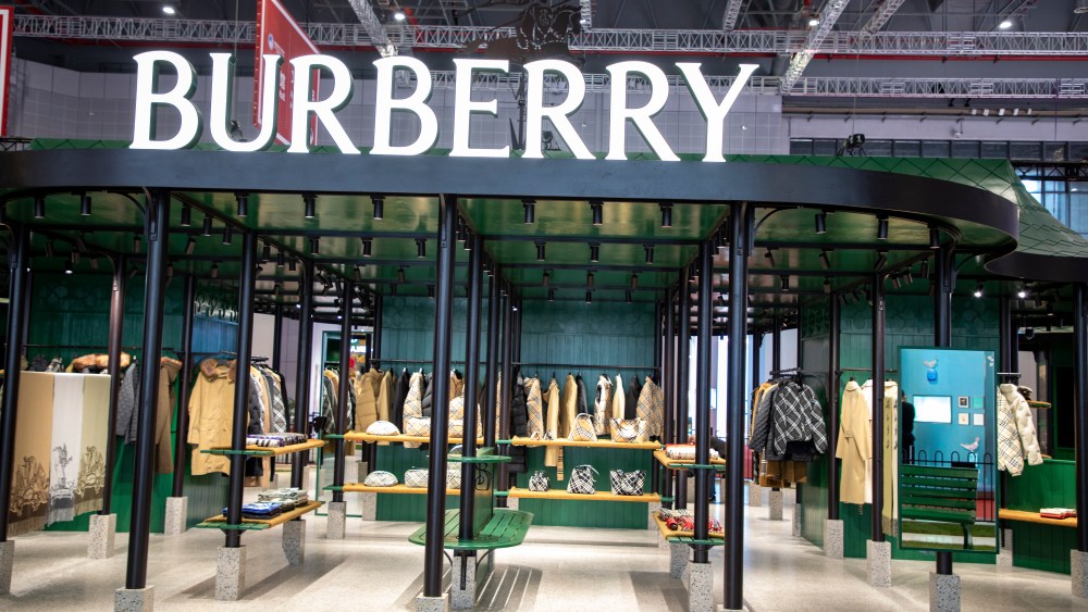 SHANGHAI, CHINA - NOVEMBER 04: Burberry booth is seen ahead of the 7th China International Import Expo (CIIE) at the National Exhibition and Convention Center (Shanghai) on November 4, 2024 in Shanghai, China. The 7th China International Import Expo (CIIE) is scheduled to take place in Shanghai from November 5 to November 10. (Photo by VCG/VCG via Getty Images)