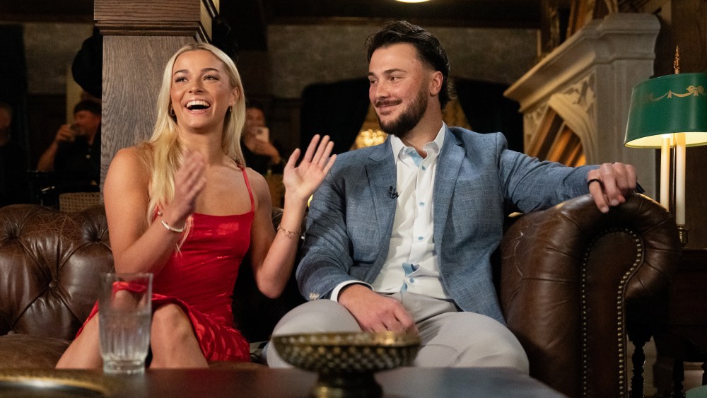 Livvy Dunne and Paul Skenes celebrate as Skenes named the 2024 National League Rookie of the Year on November 18, 2024.