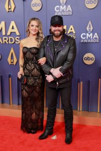 NASHVILLE, TENNESSEE - NOVEMBER 20: EDITORIAL USE ONLY Nate Smith (R) attends The 58th Annual CMA Awards at Music City Center on November 20, 2024 in Nashville, Tennessee. (Photo by Jason Kempin/Getty Images)