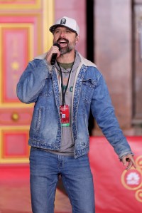 NEW YORK, NEW YORK - NOVEMBER 26: Walker Hayes performs during 2024 Macy's Thanksgiving Day Parade Rehearsals - Day 2 at Macy's Herald Square on November 26, 2024 in New York City.  (Photo by Michael Loccisano/Getty Images)