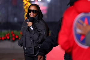 NEW YORK, NEW YORK - NOVEMBER 26: Chlöe performs during 2024 Macy's Thanksgiving Day Parade Rehearsals - Day 2 at Macy's Herald Square on November 26, 2024 in New York City.  (Photo by Michael Loccisano/Getty Images)