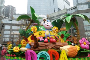 NEW YORK, NEW YORK - NOVEMBER 28: Natti Natasha participates in the 2024 Macy's Thanksgiving Day Parade on November 28, 2024 in New York City. This is the  98th Macy's Thanksgiving Day Parade which was first held in 1924 and only paused from 1942 to 1944 during World War II. (Photo by Michael Loccisano/Getty Images)