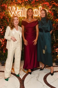 Helen Brocklebank, Zawe Ashton and Caroline Rush at the Walpole British Luxury Awards in 2024.