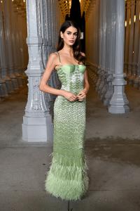Kaia Gerber at the 2024 LACMA Art+Film Gala at the Los Angeles County Museum of Art on November 2, 2024 in Los Angeles, California.