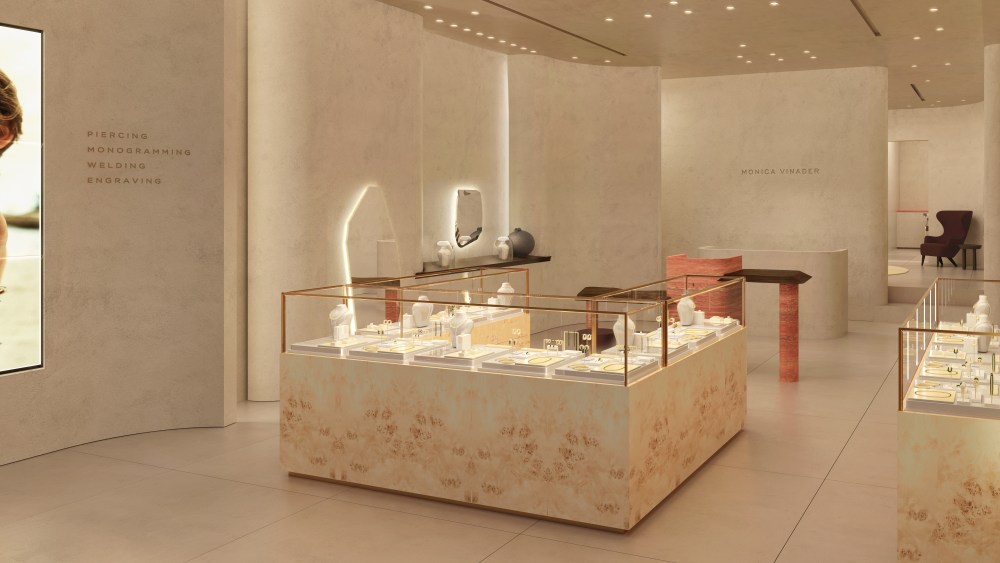 A rendering of Monica Vinader's Edinburgh store.