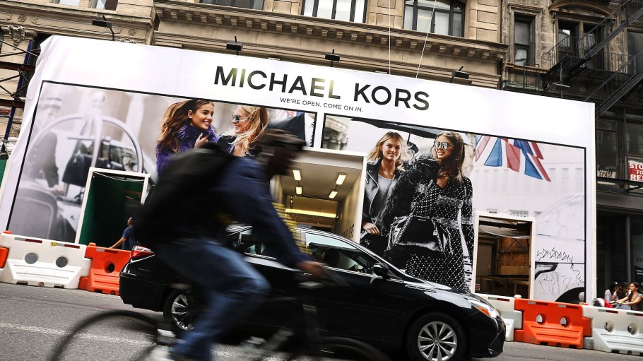 A Michael Kors store stands in lower Manhattan on July 25, 2017 in New York City.