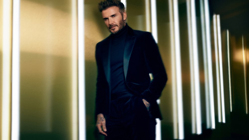 David Beckham in Boss' holiday campaign.