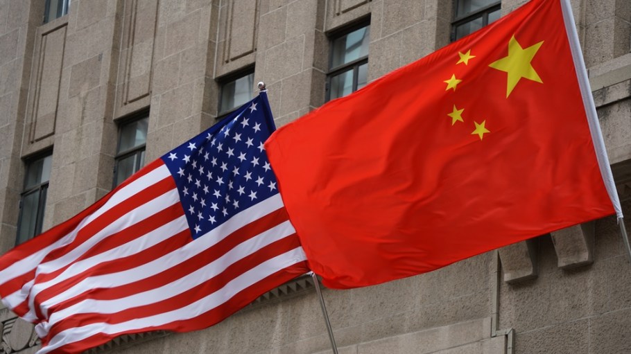 China and U.S. flags
