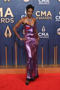 Roshumba Williams at The 58th Annual CMA Awards at Bridgestone Arena on November 20, 2024 in Nashville, Tennessee.