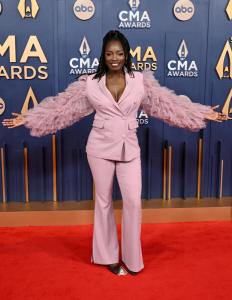 Brittney Boston at The 58th Annual CMA Awards at Bridgestone Arena on November 20, 2024 in Nashville, Tennessee.