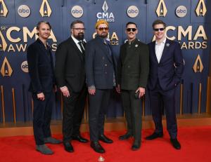 Tim Foust, Rob Lundquist, Adam Chance, Adam Bell-Bastien, Adam Rupp of Home Free at The 58th Annual CMA Awards at Bridgestone Arena on November 20, 2024 in Nashville, Tennessee.