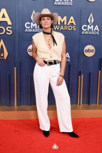 Angie K at The 58th Annual CMA Awards at Bridgestone Arena on November 20, 2024 in Nashville, Tennessee.