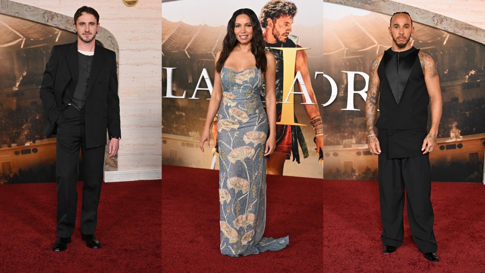 Paul Mescal, Gucci, Jurnee Smollett, Lewis Hamilton, Gladiator II, red carpet, Los Angeles