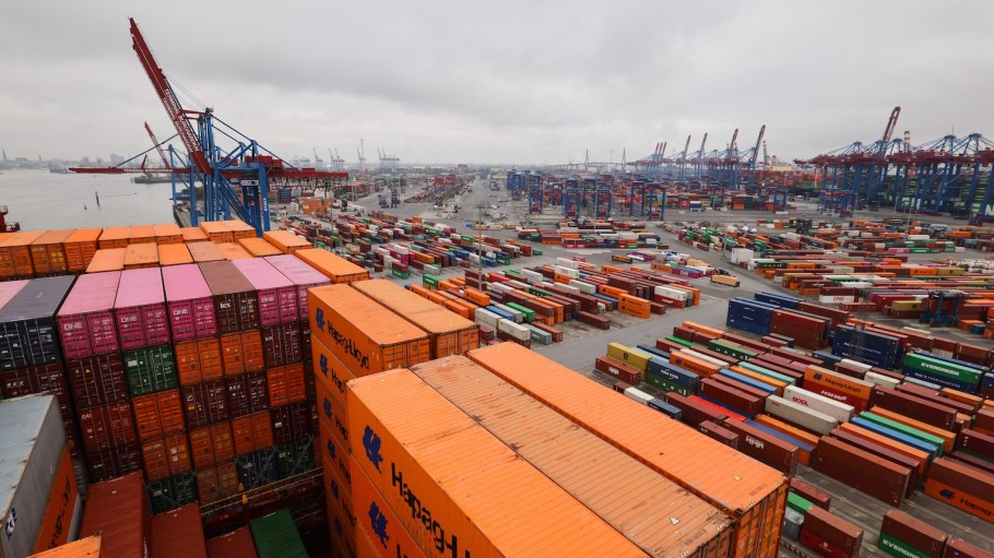 Rolf Habben Jansen said it was “difficult to judge” how much of the high container demand in the U.S. is due to front-loading of cargo ahead of a second Trump term.