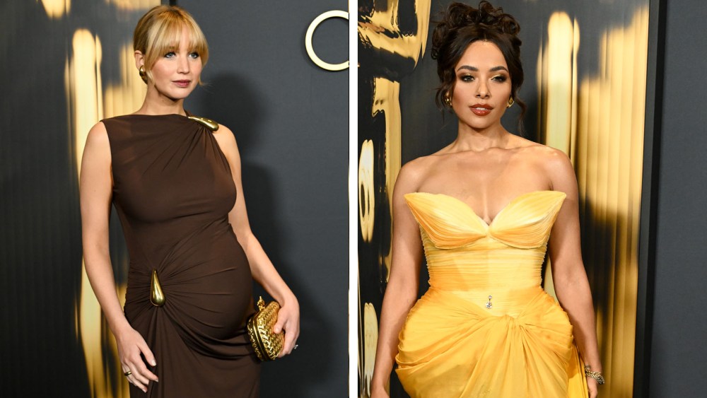 (L-R): Jennifer Lawrence and Kat Graham at the 15th Governors Awards held at the Ray Dolby Ballroom at Ovation Hollywood on November 17, 2024 in Los Angeles, California.