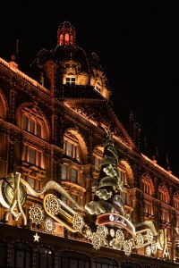 A look at the Loro Piana holiday windows at Harrods.