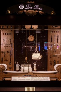 A look at the Loro Piana holiday windows at Harrods.