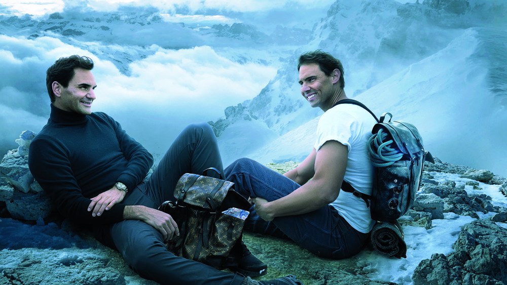 Roger Federer and Rafael Nadal for Louis Vuitton's "Core Values" campaign.