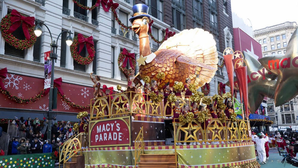 MACY'S THANKSGIVING DAY PARADE -- 2023 Downtown Production -- Pictured: Tom Turkey Float -- (Photo by: Cara Howe/NBC)