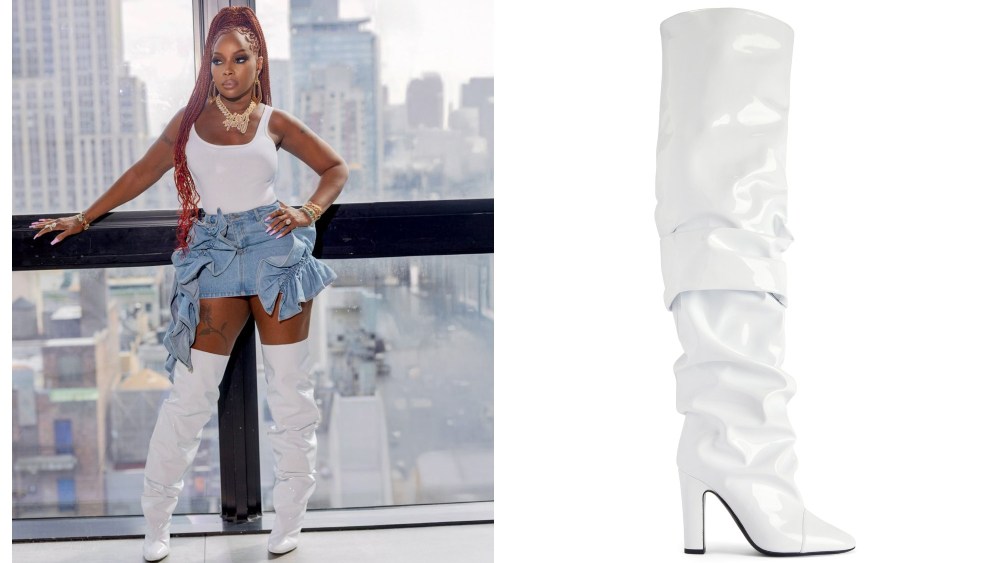 mary j blige, giuseppe zanotti, white boot