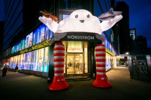 A look at Nordstroms holiday displays for 2024 in New York.
