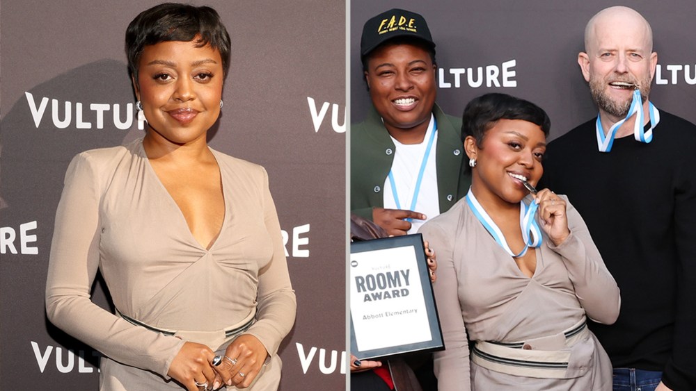 Quinta Brunson wears Fendi minidress to the 2024 Vulture Festival alongside her "Abbott Elementary" writers.