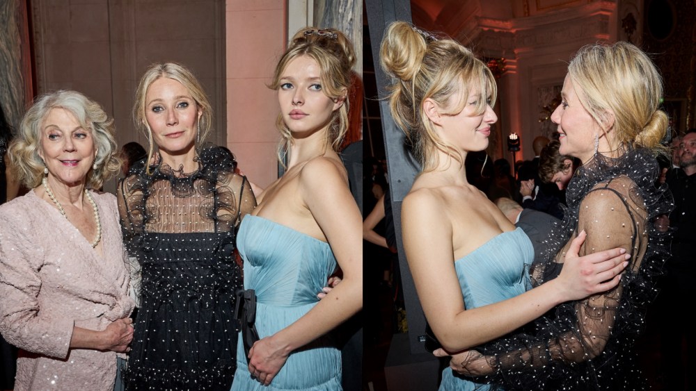 Blythe Danner, Gwyneth Paltrow, and Apple Martin at Le Bal des Débutantes.