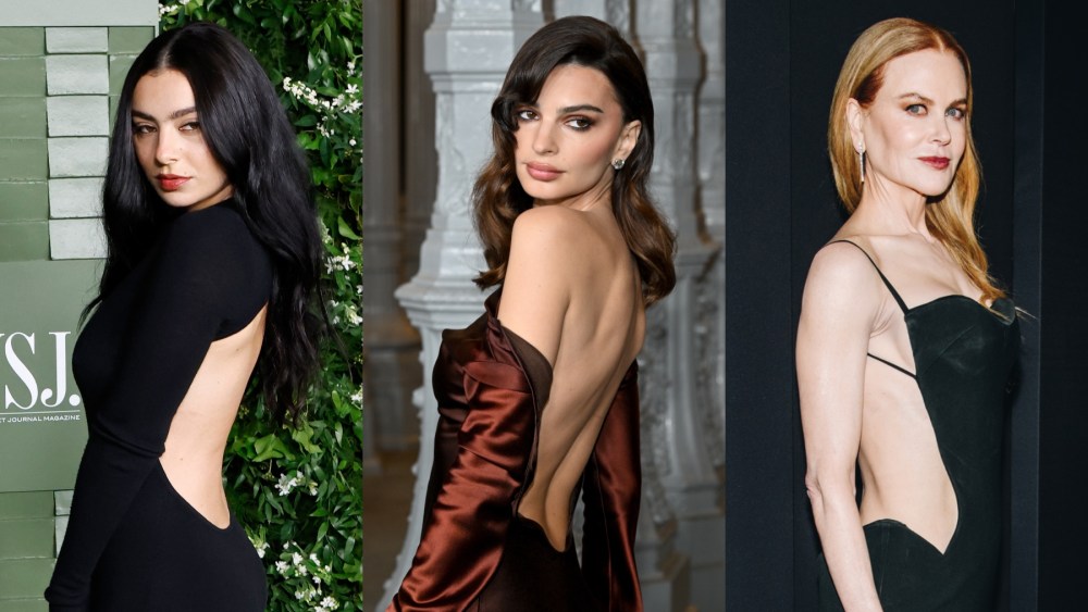 Charli XCX at the 2024 WSJ Magazine Innovator Awards; Emily Ratajkowski at the 2024 LACMA Art+Film Gala; Nicole Kidman at the premiere of "Expats," red carpet, backless, Saint Laurent, Atelier Versace, Donna Karan