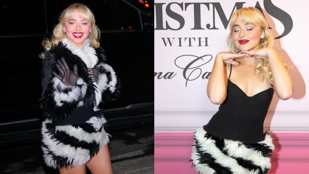 Sabrina Carpenter arrives at "A Nonsense Christmas" Screening at Paris Theater on December 5, 2024 in New York City.