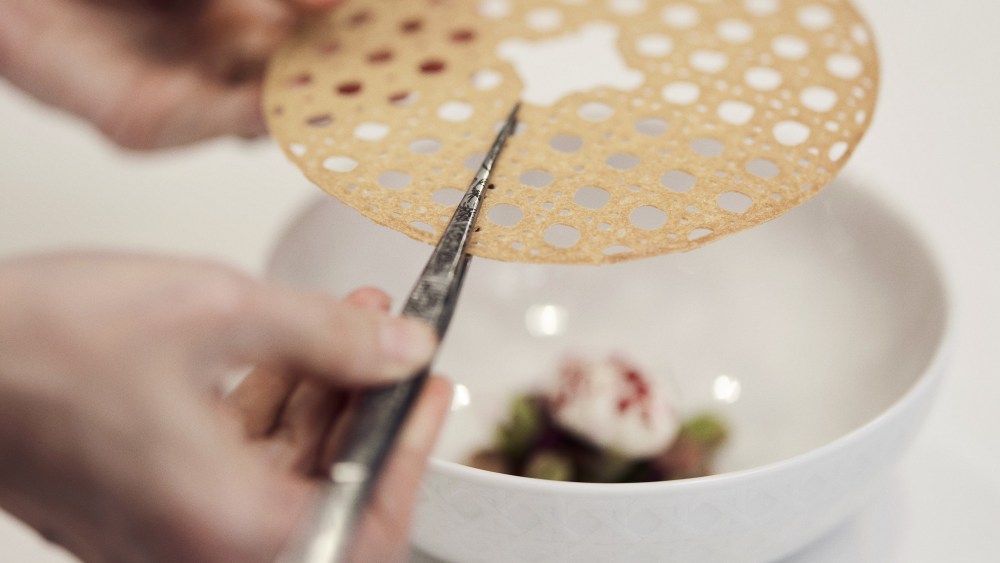 Among the savory dishes on offer at the new Café Dior will be "Le Cannage," a Kamakura carrots velouté with curry, walnuts and oxalis.