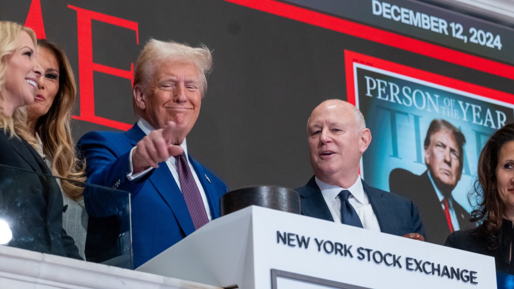 Donald Trump at the New York Stock Exchange.