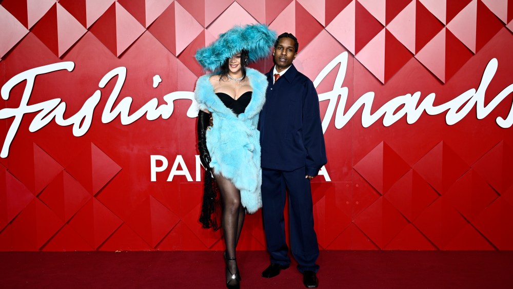 LONDON, ENGLAND - DECEMBER 02: Rihanna and A$AP Rocky  attend The Fashion Awards 2024 presented by Pandora at the Royal Albert Hall on December 02, 2024 in London, England. (Photo by Gareth Cattermole/Getty Images for BFC)