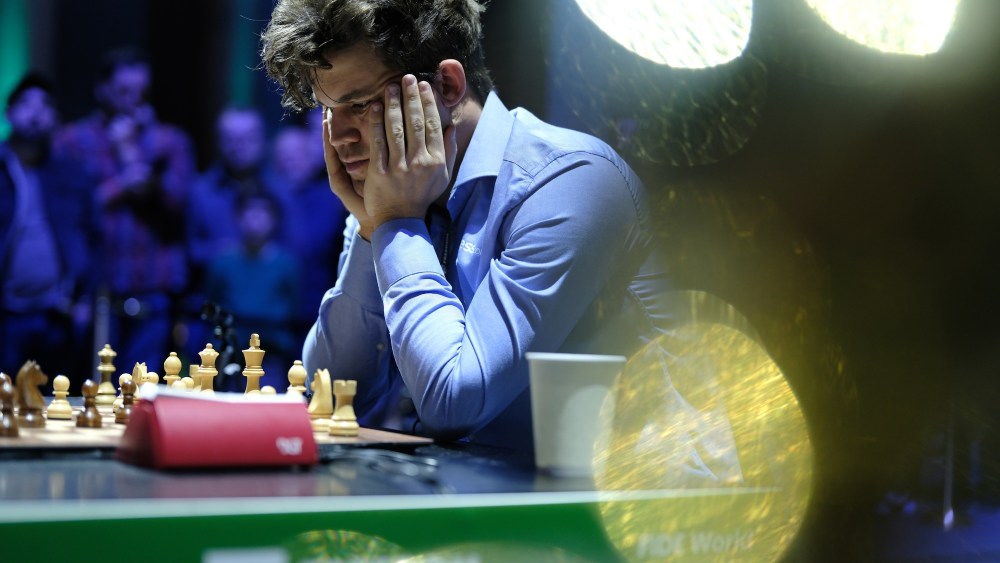 Magnus Carlsen at FIDE World Rapid and Blitz Championship on December 26, 2024 in New York City.