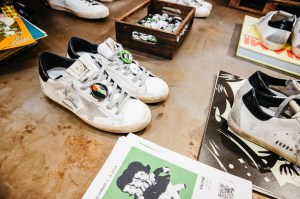 The scene at the Golden Goose With Karolina Kurkova and Artist Valfre cocktail party.