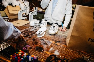 The scene at the Golden Goose With Karolina Kurkova and Artist Valfre cocktail party.