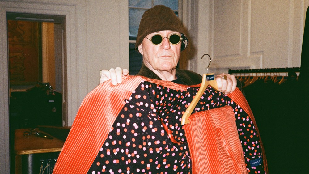 John Pearse in his Soho tailor shop.