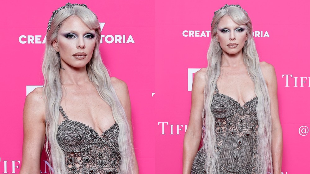Julia Fox attends the NGV Gala on Dec. 14 in Melbourne, Australia, chainmail gown, Catholic Guilt