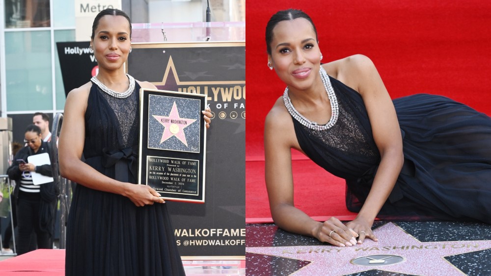 Kerry Washington at her star ceremony on the Hollywood Walk of Fame on Dec. 2 in Los Angeles, Audrey Hepburn, Giambattista Valli