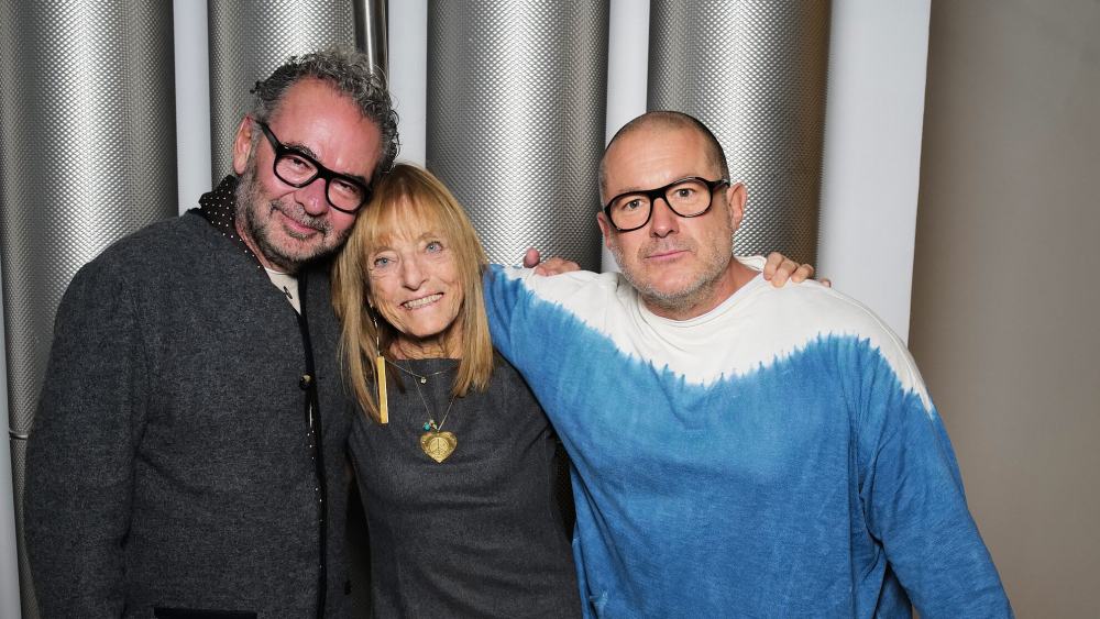 Remo Ruffini, Ruth Rogers and Jony Ive in London for a dinner to mark Moncler's New Bond Street store opening and a collaboration with LoveFrom.