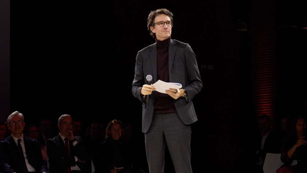 LVMH director of image and environment Antoine Arnault on stage at the "Store Awards."