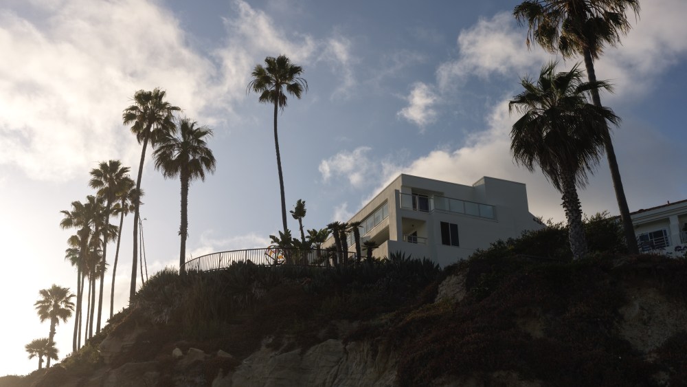The oceanfront Casa Loma Beach Hotel is perched above the Pacific in Laguna Beach, California.